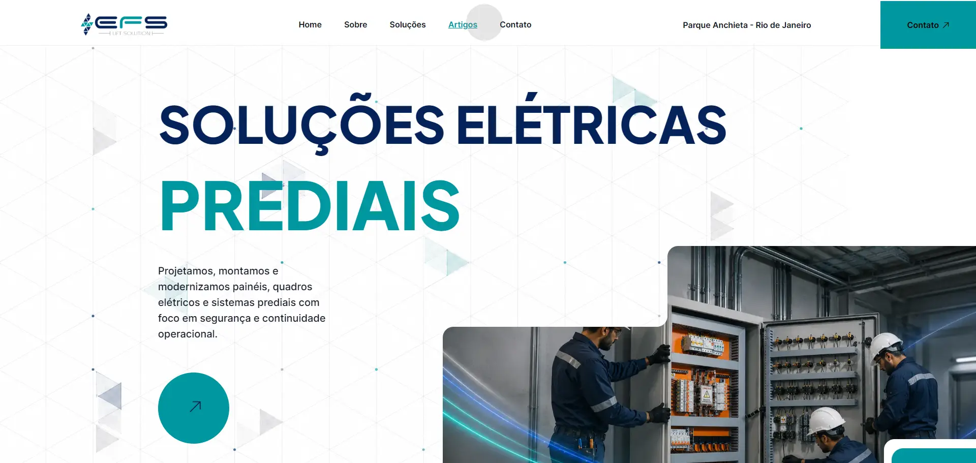 Imagem de apresentação do projeto EFS Lift Solution, desenvolvido por Augusto Mello.