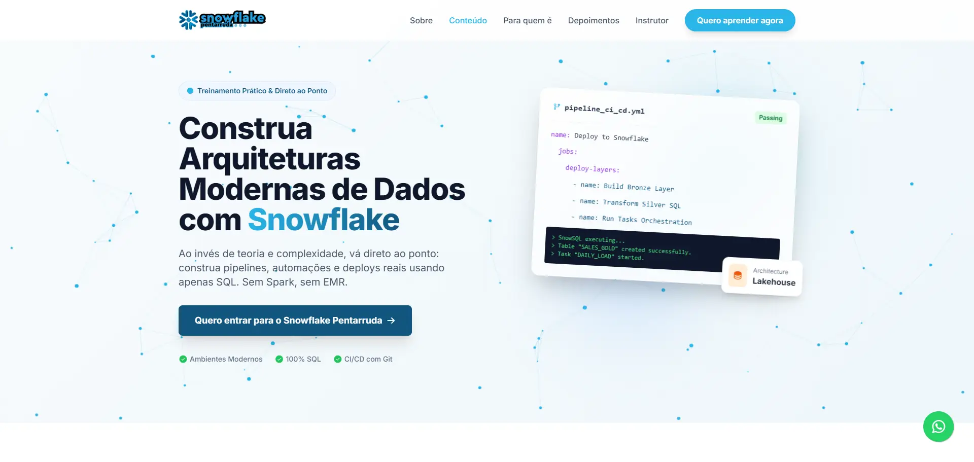 Imagem de apresentação do projeto Snowflake Pentarruda, desenvolvido por Augusto Mello.