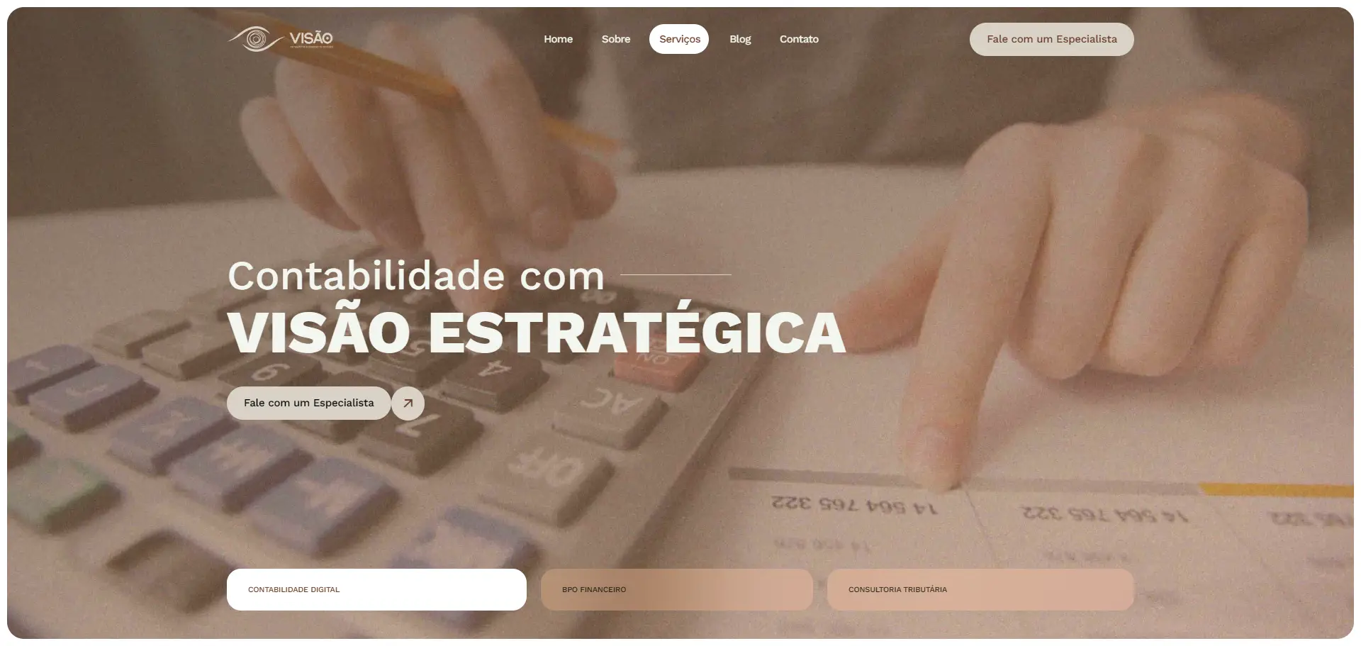 Imagem de apresentação do projeto Visão Contábil, desenvolvido por Augusto Mello.